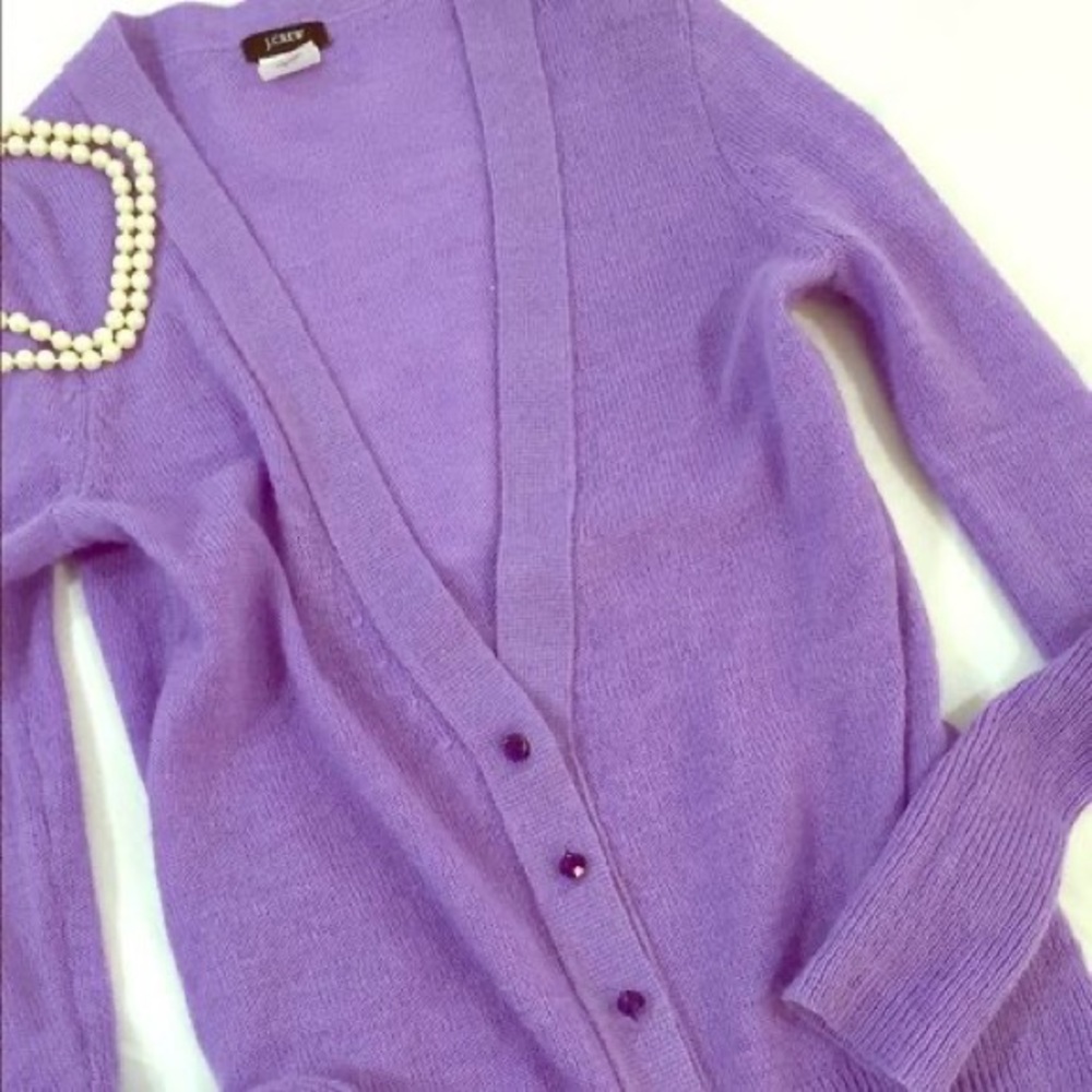 J Crew lavender cardigan